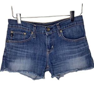 BIG STAR 1974 Alex Mid Rise Skinny Cut off Shorts Size 24